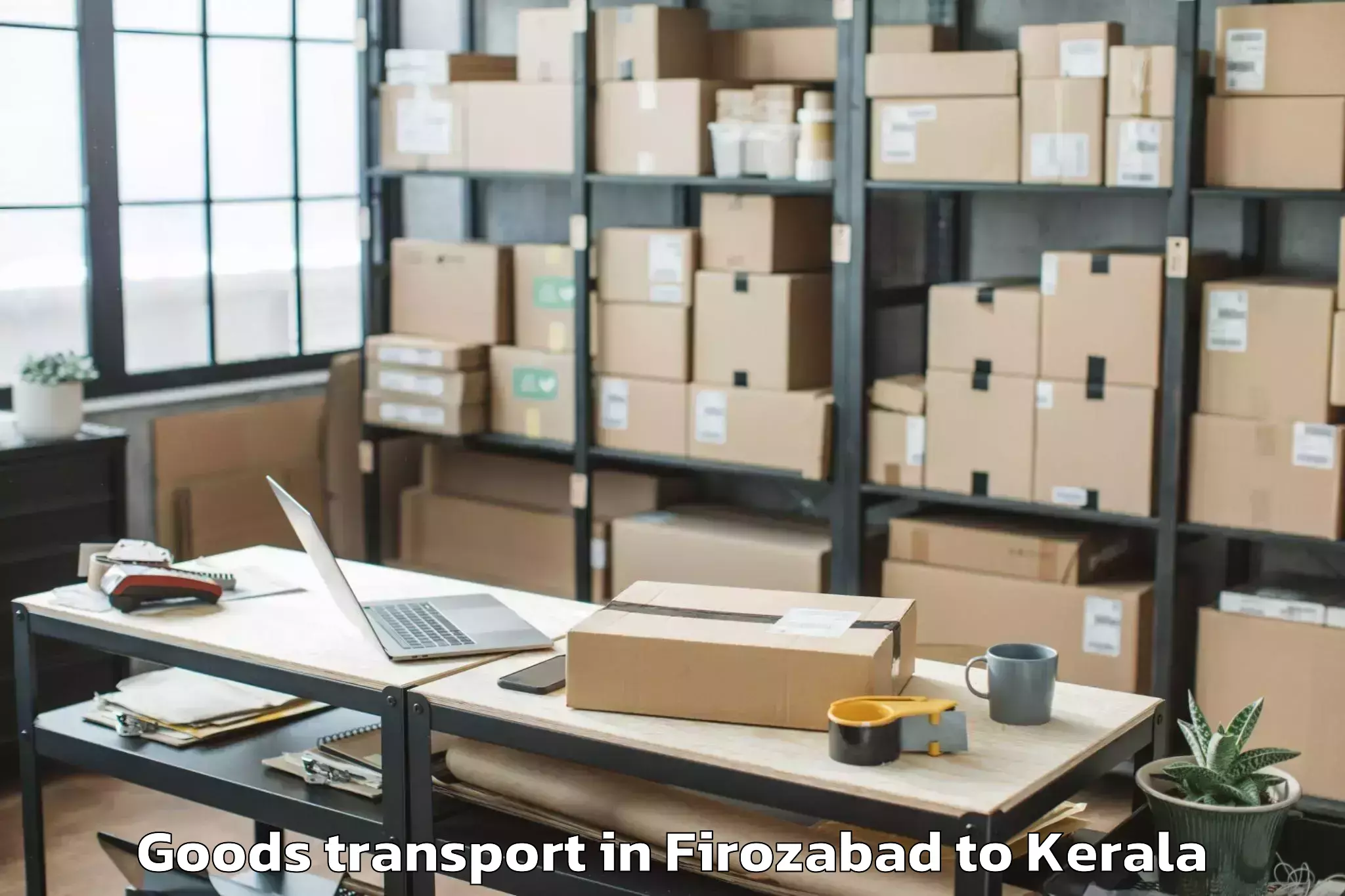 Professional Firozabad to Kodamthuruth Goods Transport